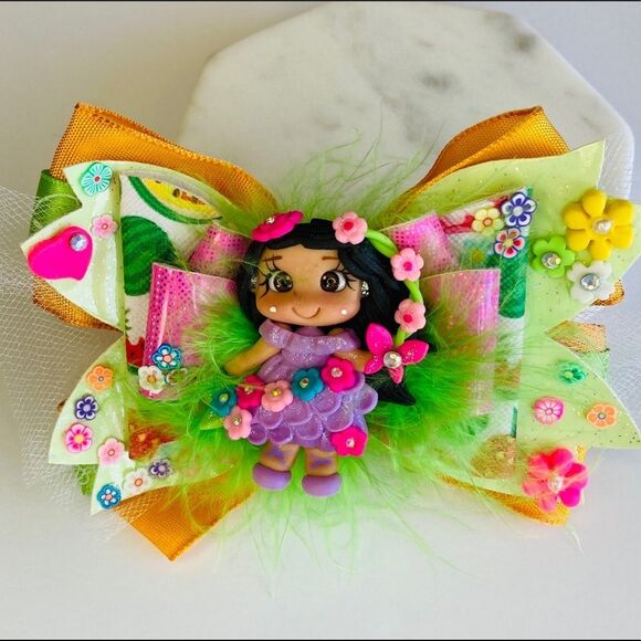 Encanto Isabella Disney Hair Bow with Clay - Picture 3 of 3